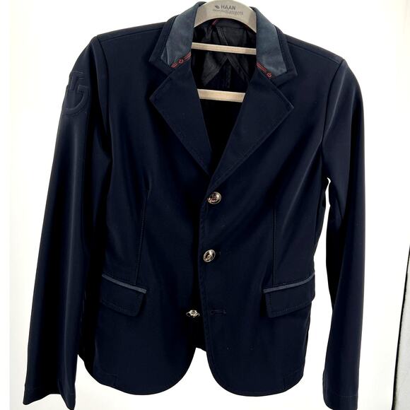 Cavalleria Toscana Kids Equestrian Navy Show Jacket - Picture 1 of 9